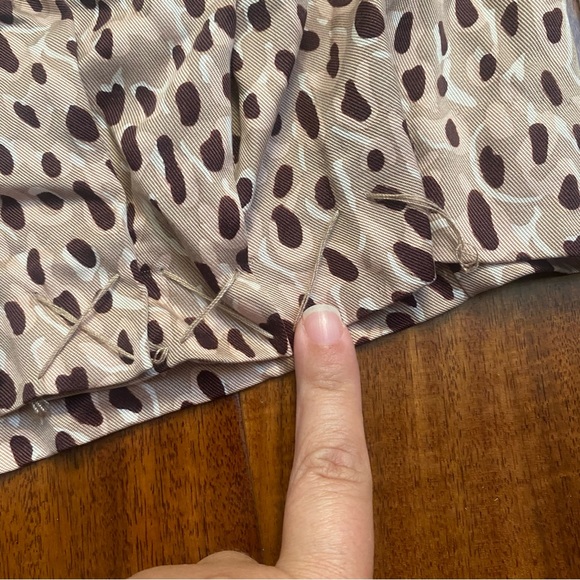 Anthropologie Women Lyocell Leopard Print Isobel Wide Leg Crop Pant Size Medium - Picture 3 of 11